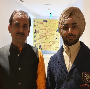 acharya ji with satinder sartaj