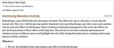 Adverse Effects of Radiation Therapy